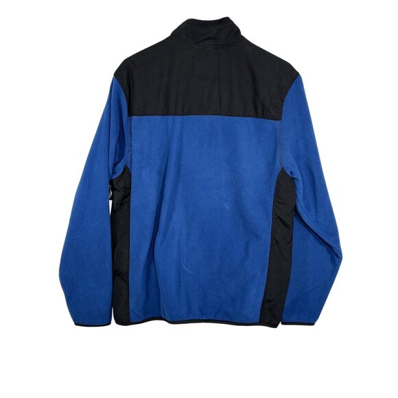 Old Navy Mens Large Fleece Zip-Up Track Jacket Blue & Black 100% Polyester New W - Picture 2 of 4